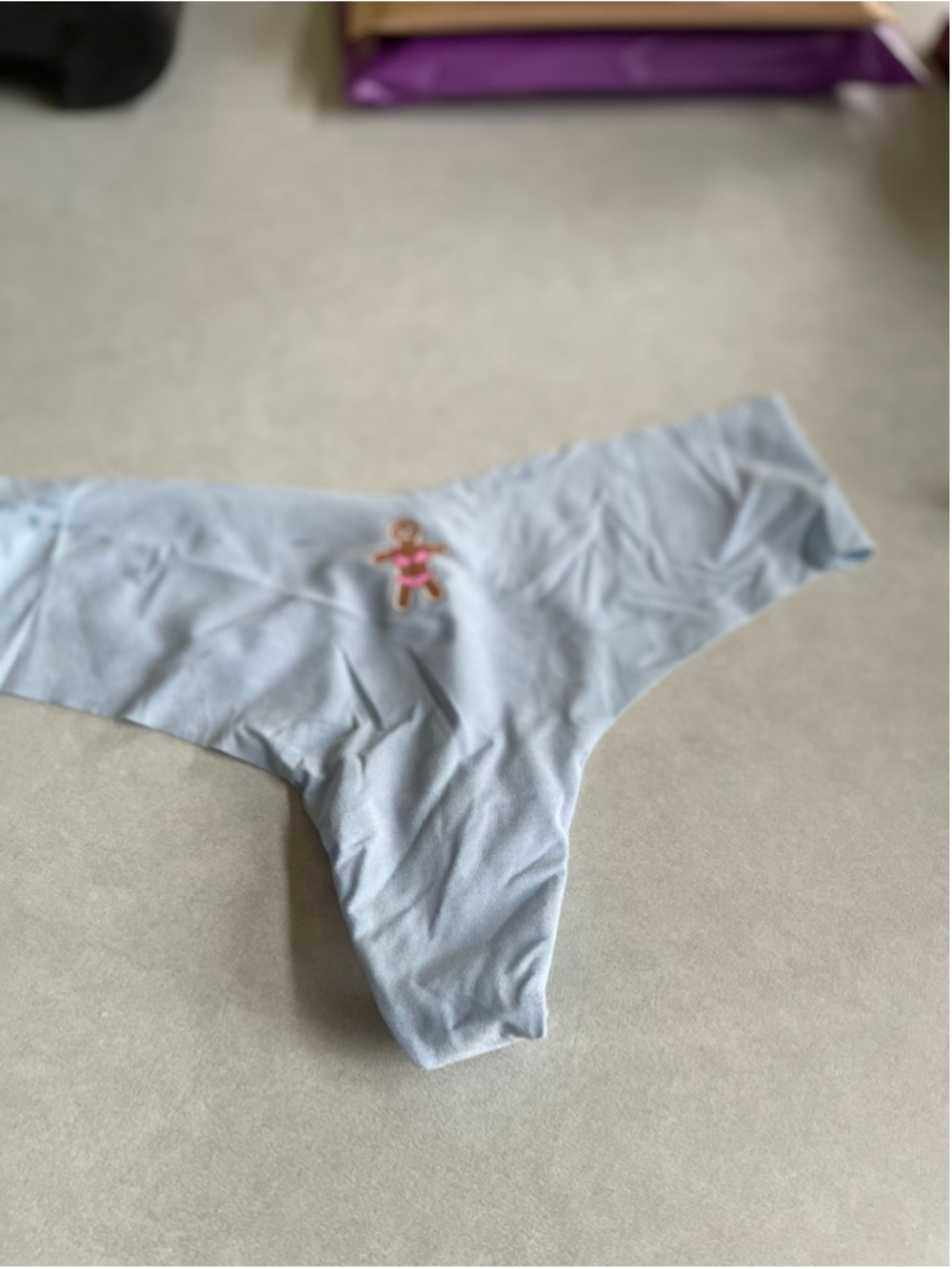 Women's Victoria's Secret PINK Thong Panties, Size L, Blue